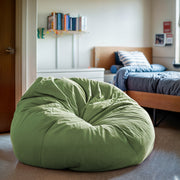 Duncan Oversized Solid Green Refillable Bean Bag Chair for All Ages