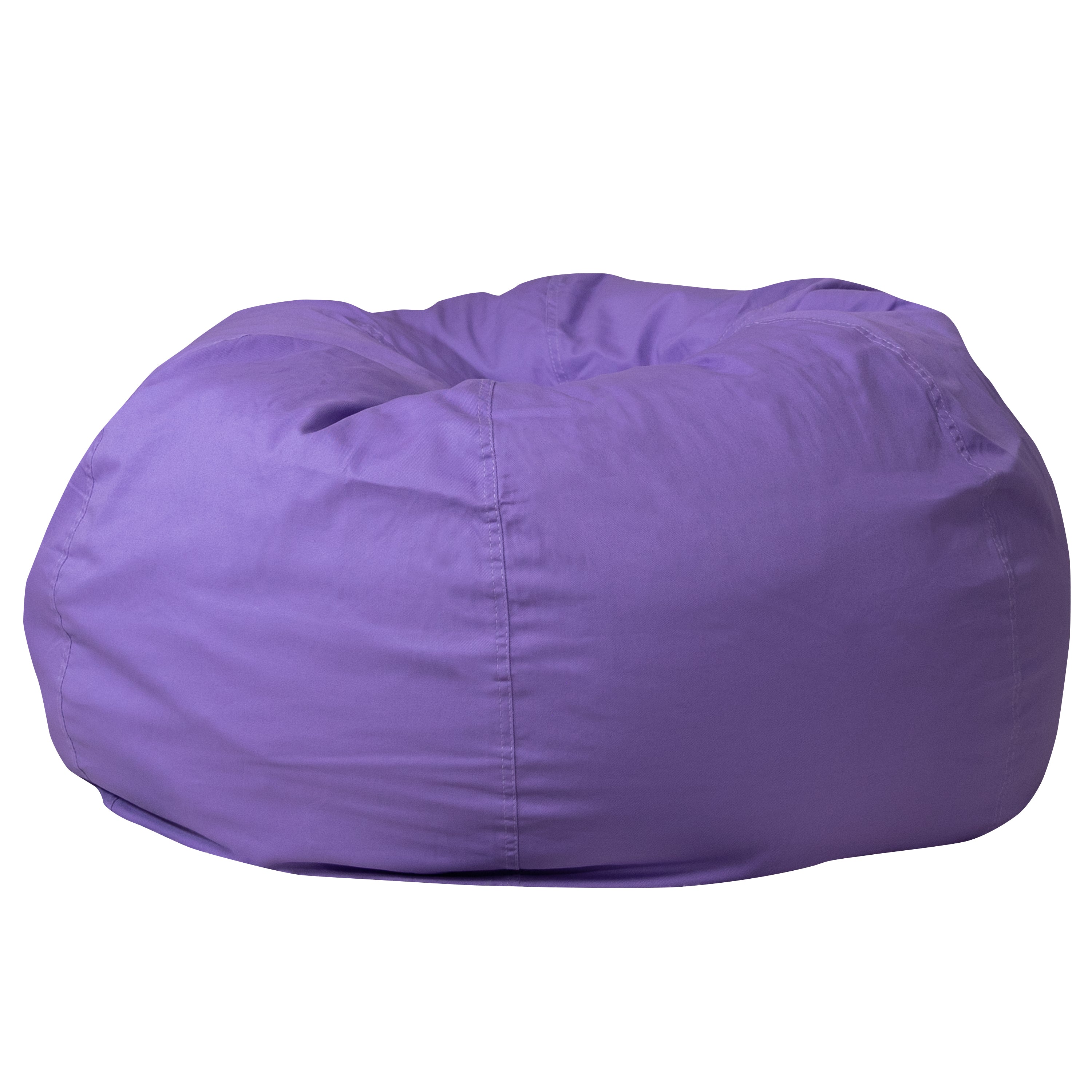 Duncan Oversized Solid Purple Refillable Bean Bag Chair for All Ages
