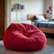 Duncan Oversized Solid Red Refillable Bean Bag Chair for All Ages