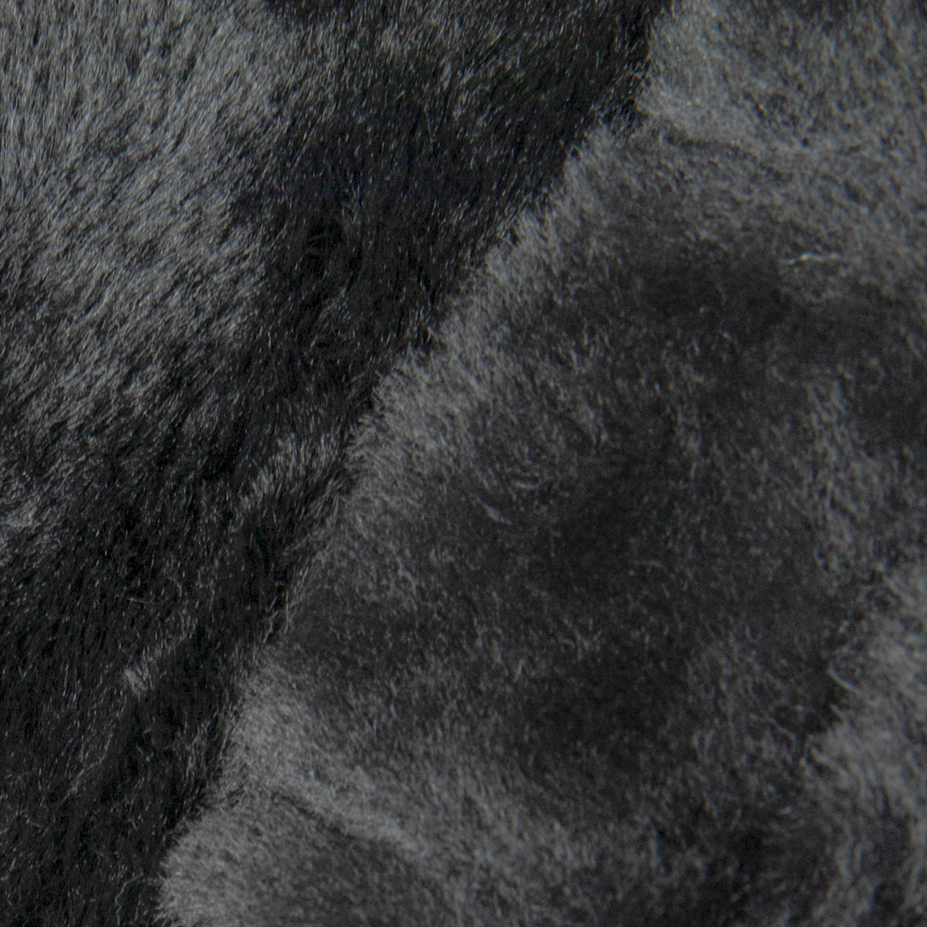 Dillon Small Black Furry Refillable Bean Bag Chair for Kids and Teens