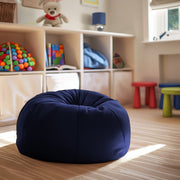 Dillon Small Solid Navy Blue Refillable Bean Bag Chair for Kids and Teens