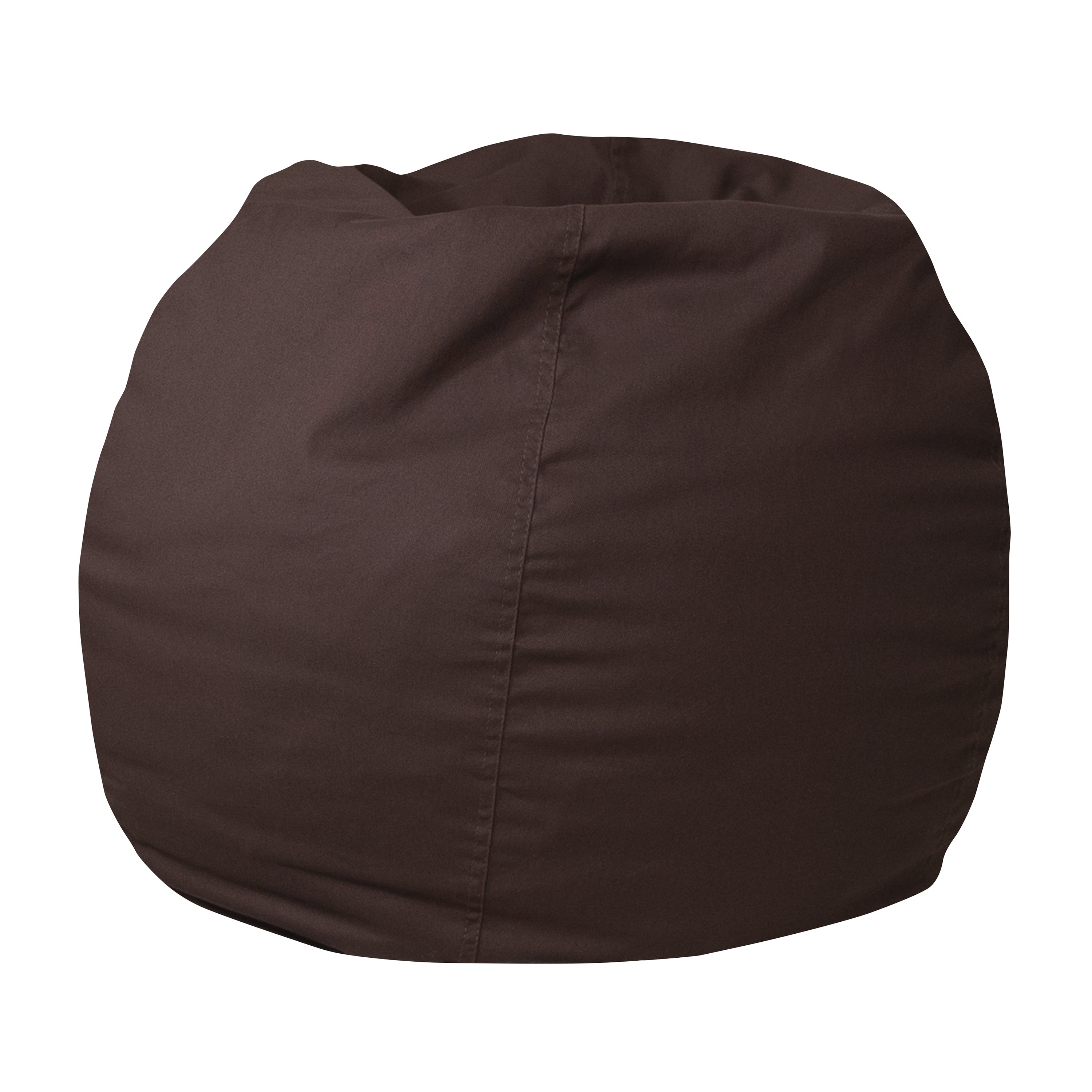 Dillon Small Solid Brown Refillable Bean Bag Chair for Kids and Teens
