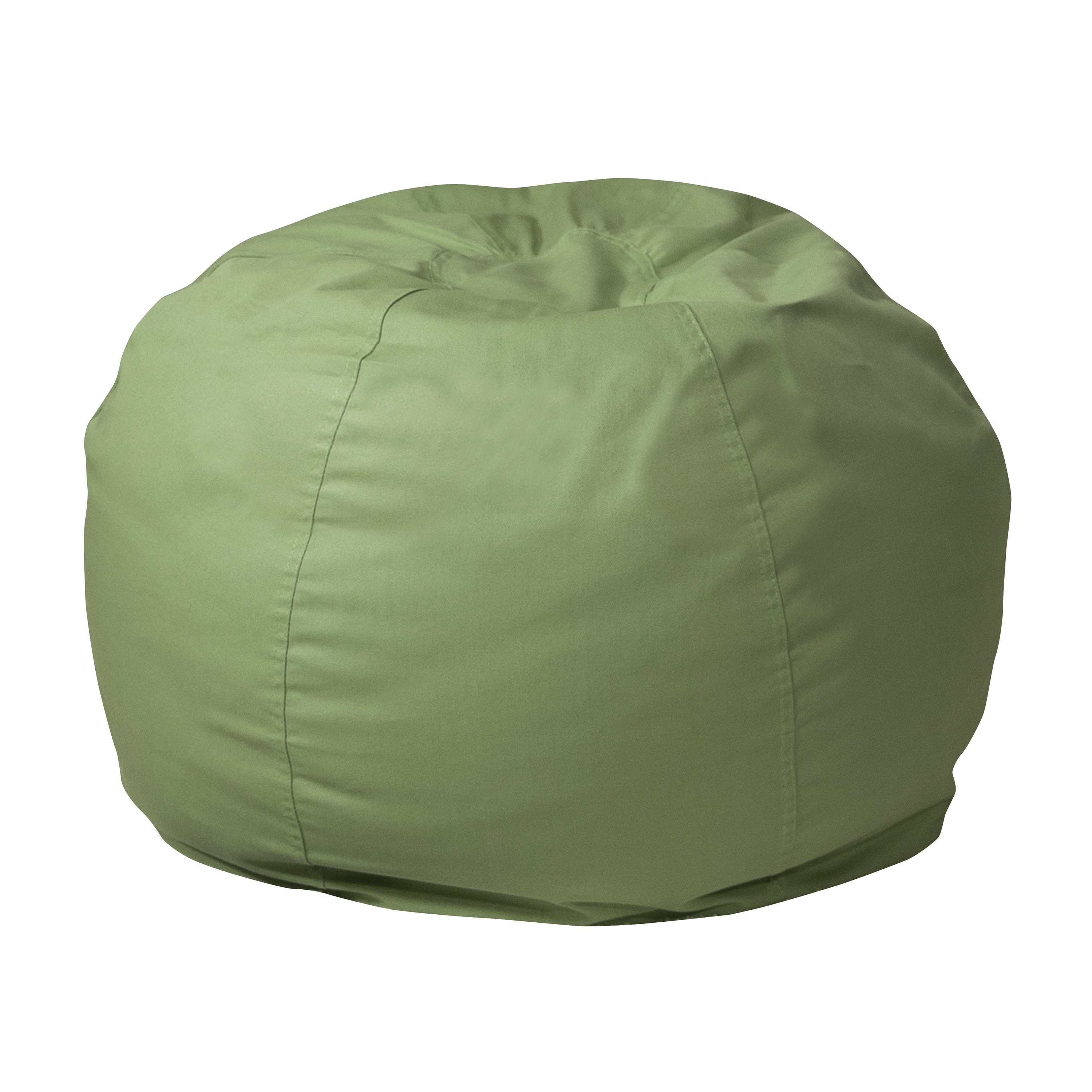 Dillon Small Solid Green Refillable Bean Bag Chair for Kids and Teens