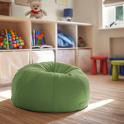 Dillon Small Solid Green Refillable Bean Bag Chair for Kids and Teens