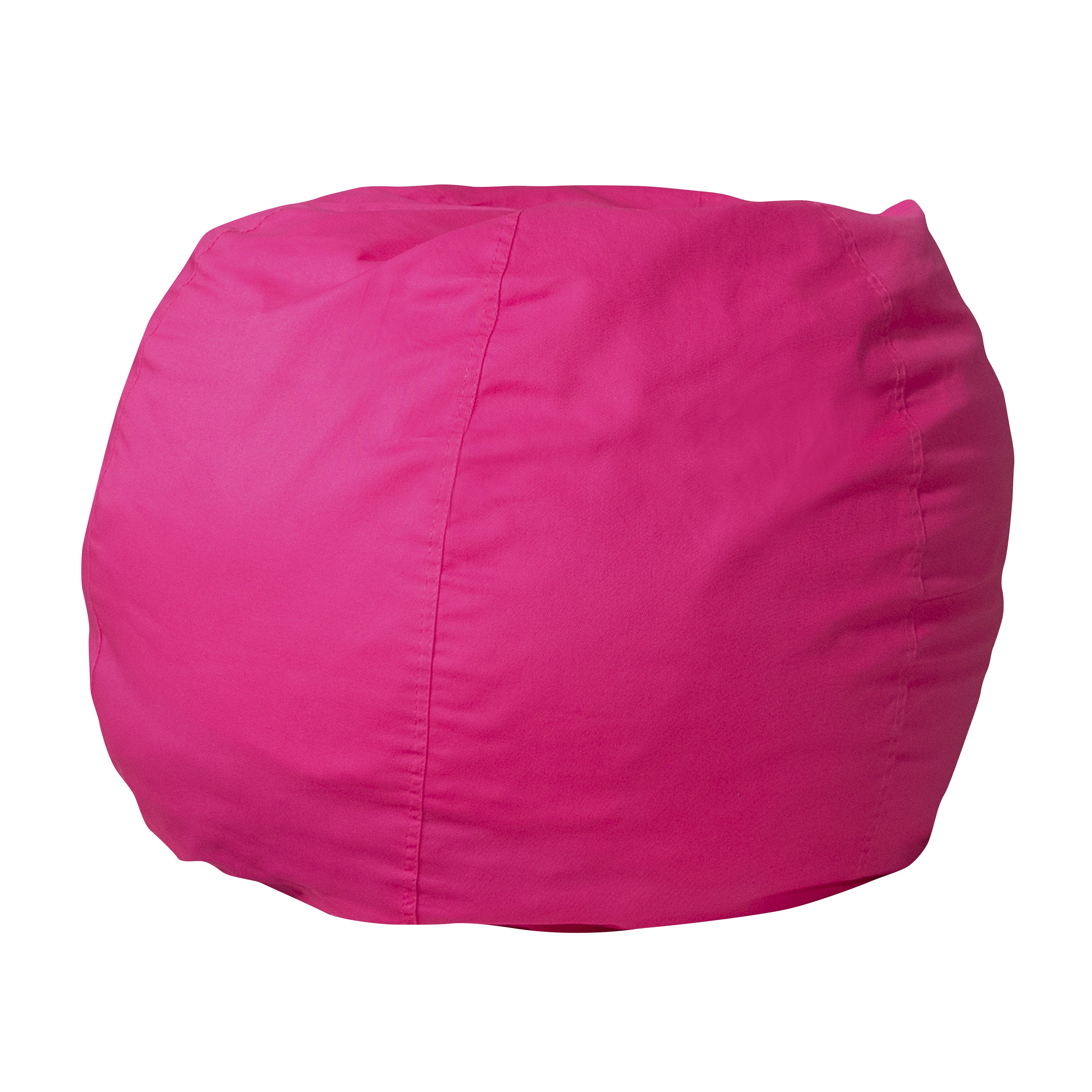 Dillon Small Solid Hot Pink Refillable Bean Bag Chair for Kids and Teens