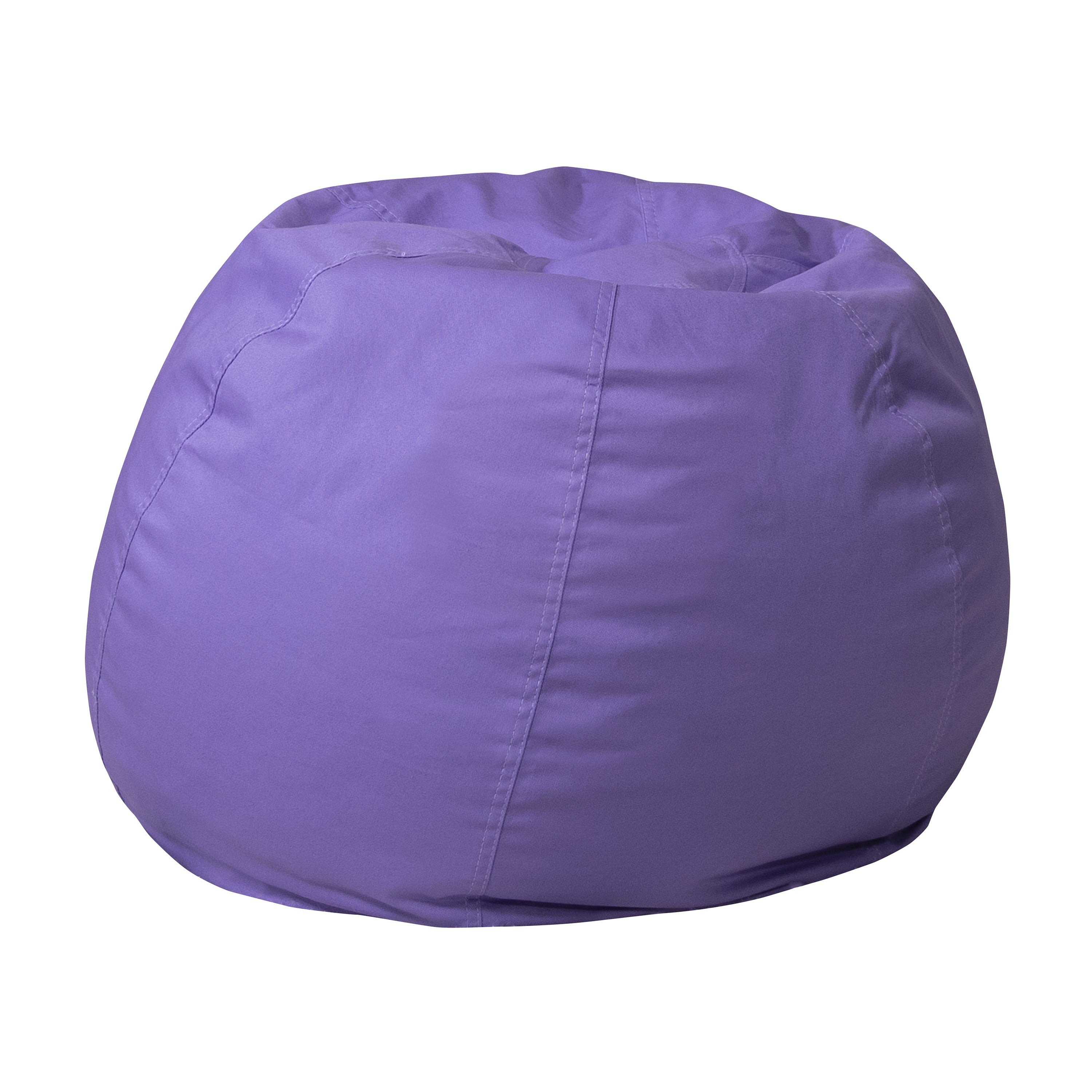 Dillon Small Solid Purple Refillable Bean Bag Chair for Kids and Teens