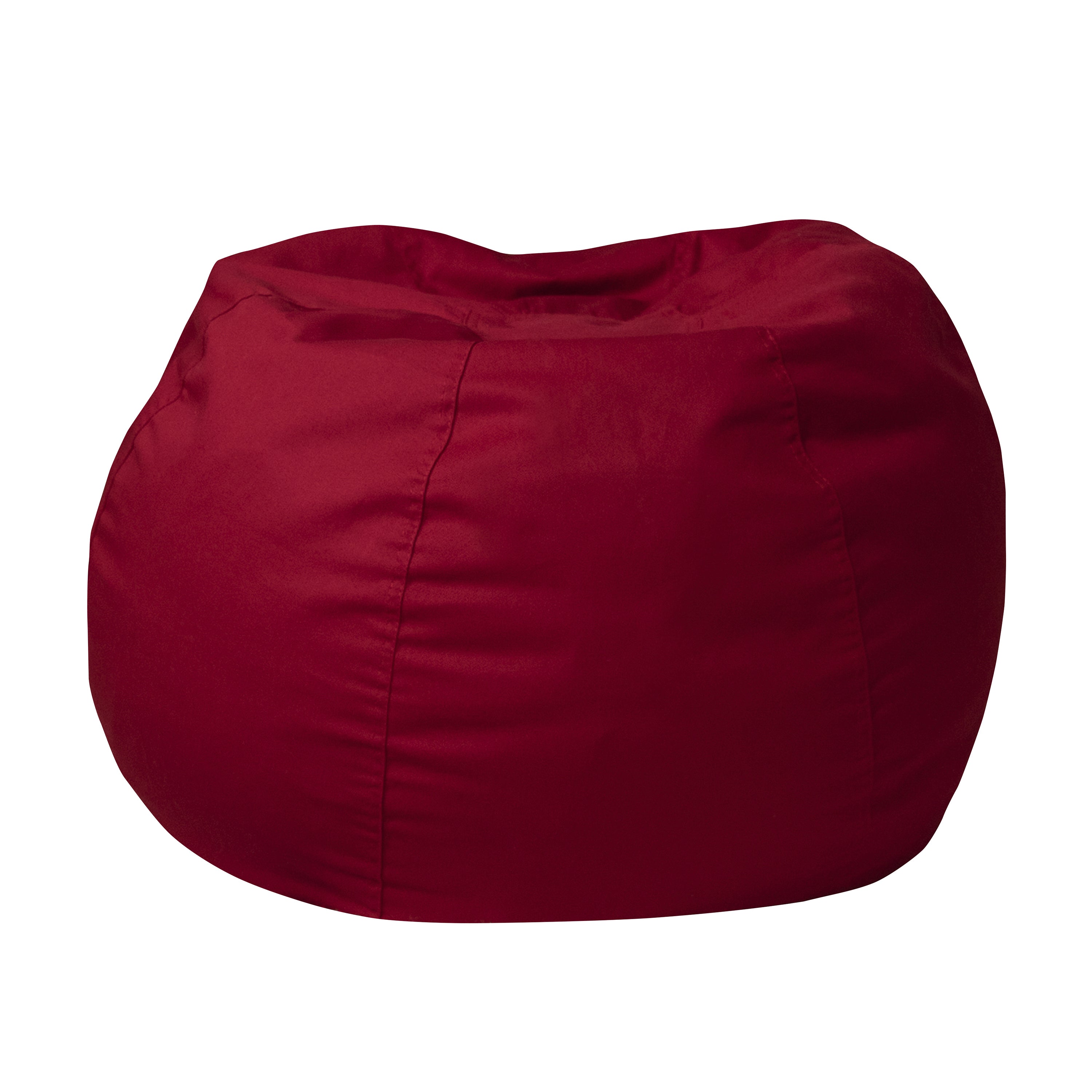 Dillon Small Solid Red Refillable Bean Bag Chair for Kids and Teens