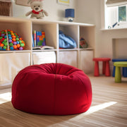 Dillon Small Solid Red Refillable Bean Bag Chair for Kids and Teens
