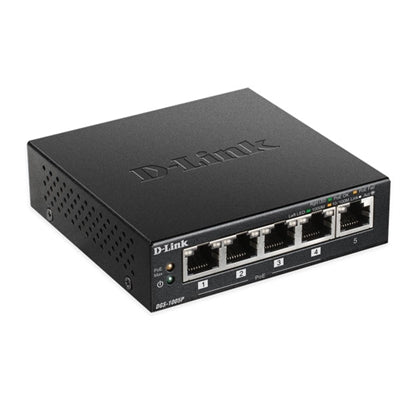 D-Link DGS-1005P D-LINK DGS-1005P UNMANAGED 5 PORT POE SWITCH with 30W POE PORTS 1-4. 60W POWER B