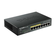 D-Link - PoE 8-Port 10/100/1000Base-T Gigabit Ethernet Switch - Black