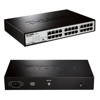 The D-Link DGS-1024D, 24-Port 10/100/1000Mbps Unmanaged Rackmount/Desktop Switch..