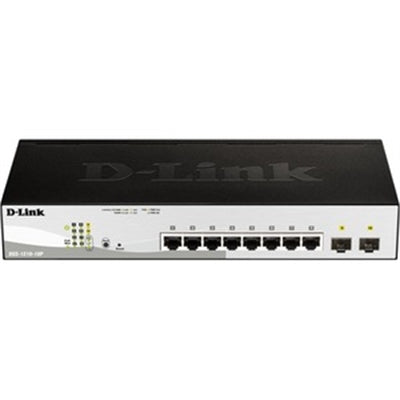 D-Link - DGS-1210-10MP Ethernet Switch - 8 Ports - Manageable - Gigabit Ethernet - 1000Base-T, 1000Base-X - 3 Layer - Unknown