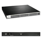 D-Link - DGS-1210-52MP Ethernet Switch - 52 Ports - Manageable - Gigabit Ethernet - 10/100/1000Base-T, 1000Base-X - 3 - Black