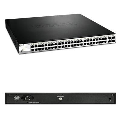 D-Link - DGS-1210-52MP Ethernet Switch - 52 Ports - Manageable - Gigabit Ethernet - 10/100/1000Base-T, 1000Base-X - 3 - Black