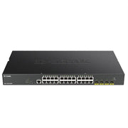 D-Link - 28-Port 10-Gigabit Smart Managed PoE Switch - 28 Ports - Manageable - 3 Layer Supported - Modular - 39.10 W Power - Unknown