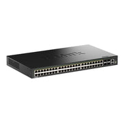D-Link DGS-1530-52P 48 Ports Ethernet Switch - Manageable - Gigabit Ethernet, 10 Gigabit Ethernet - 482 W Power Consumption - 370 W PoE Budget