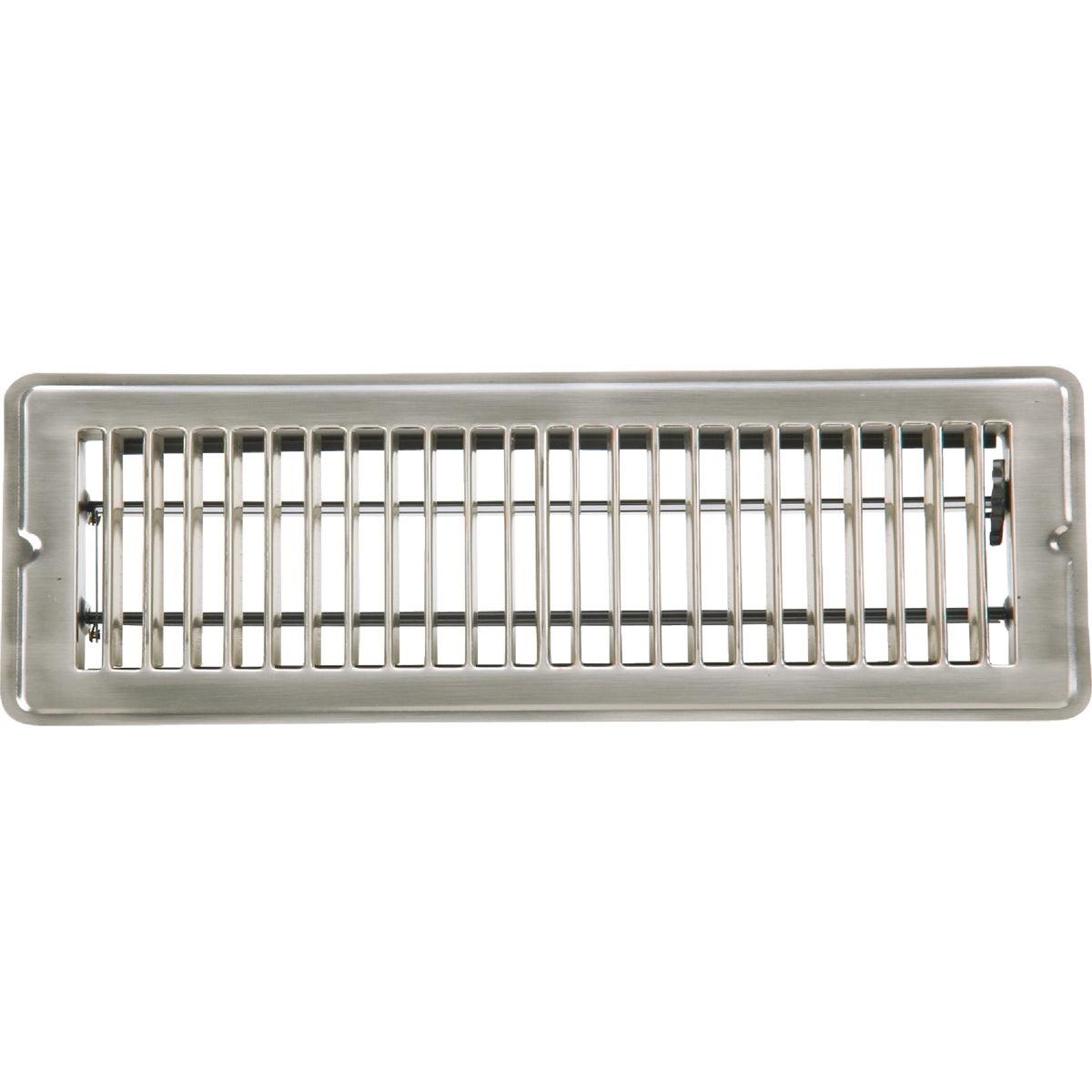 Home Impressions 2-1/4 In. x 12 In. Satin Nickel Steel Floor Register