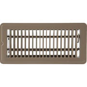 Home Impressions 4 In. x 10 In. Brown Steel Floor Register