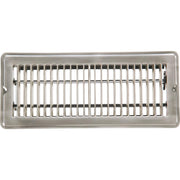 Home Impressions 4 In. x 10 In. Satin Nickel Steel Floor Register