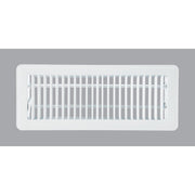 Home Impressions 4 In. x 12 In. White Steel Floor Register