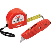 25 Ft. Tape Measure and Utility Knife Tool Set (2-Piece)