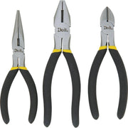 6 In. Long Nose, 6 In. Diagonal and 7 In. Linesman Plier Set (3-Piece)