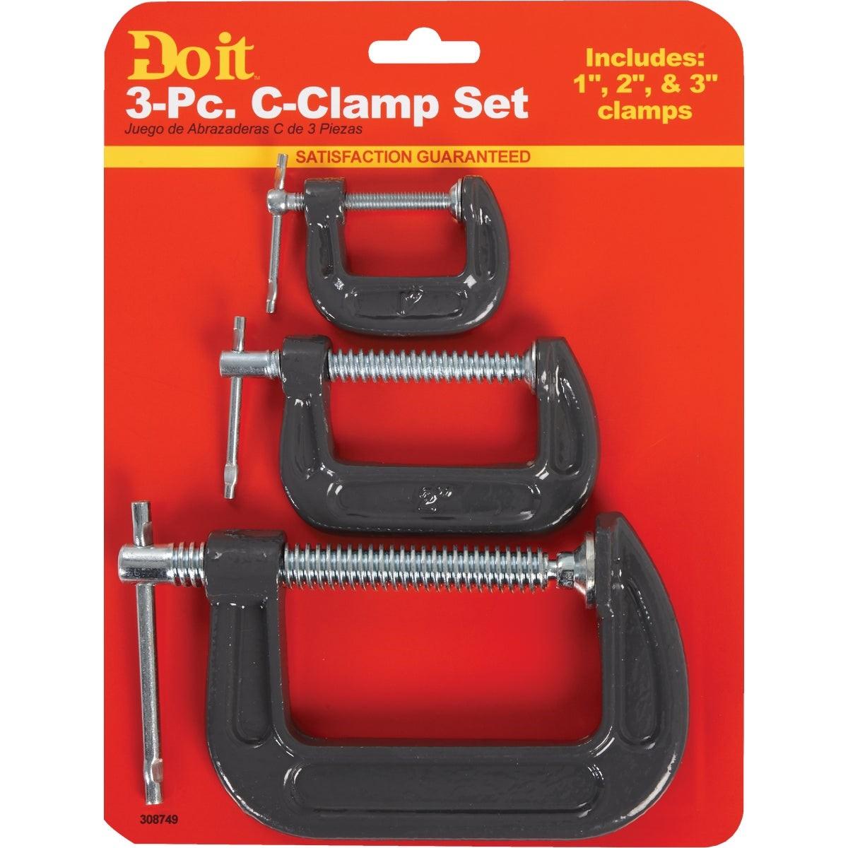 1 In., 2 In. & 3 In. C-Clamp Set (3-Piece)