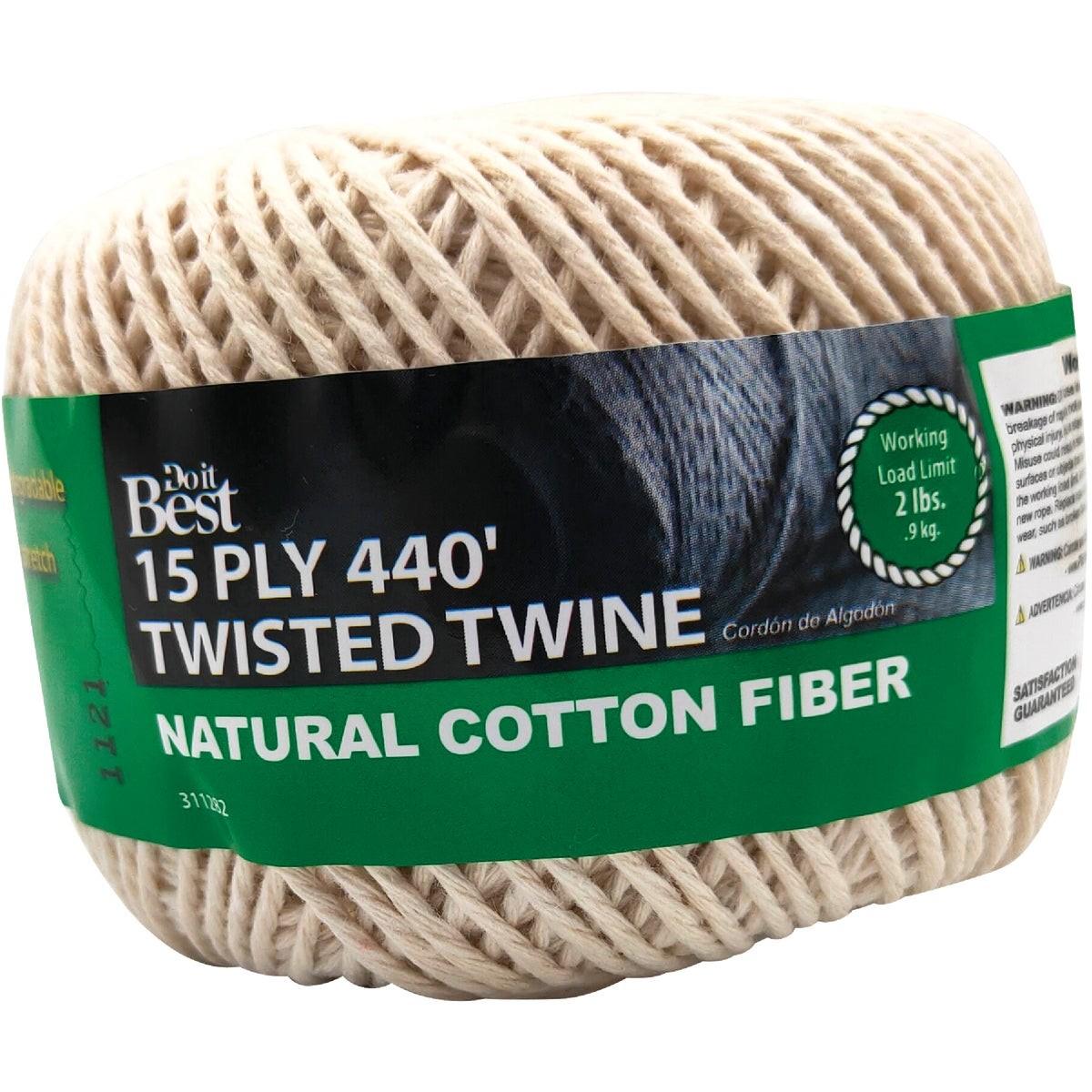 15-Ply x 440 Ft. Natural Twisted Cotton Twine