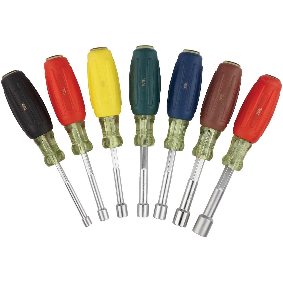 Standard 3 In. Solid Shaft Nut Driver Set, 7-Piece