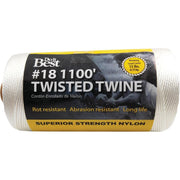 #18 x 1100 Ft. White Nylon Twisted Twine