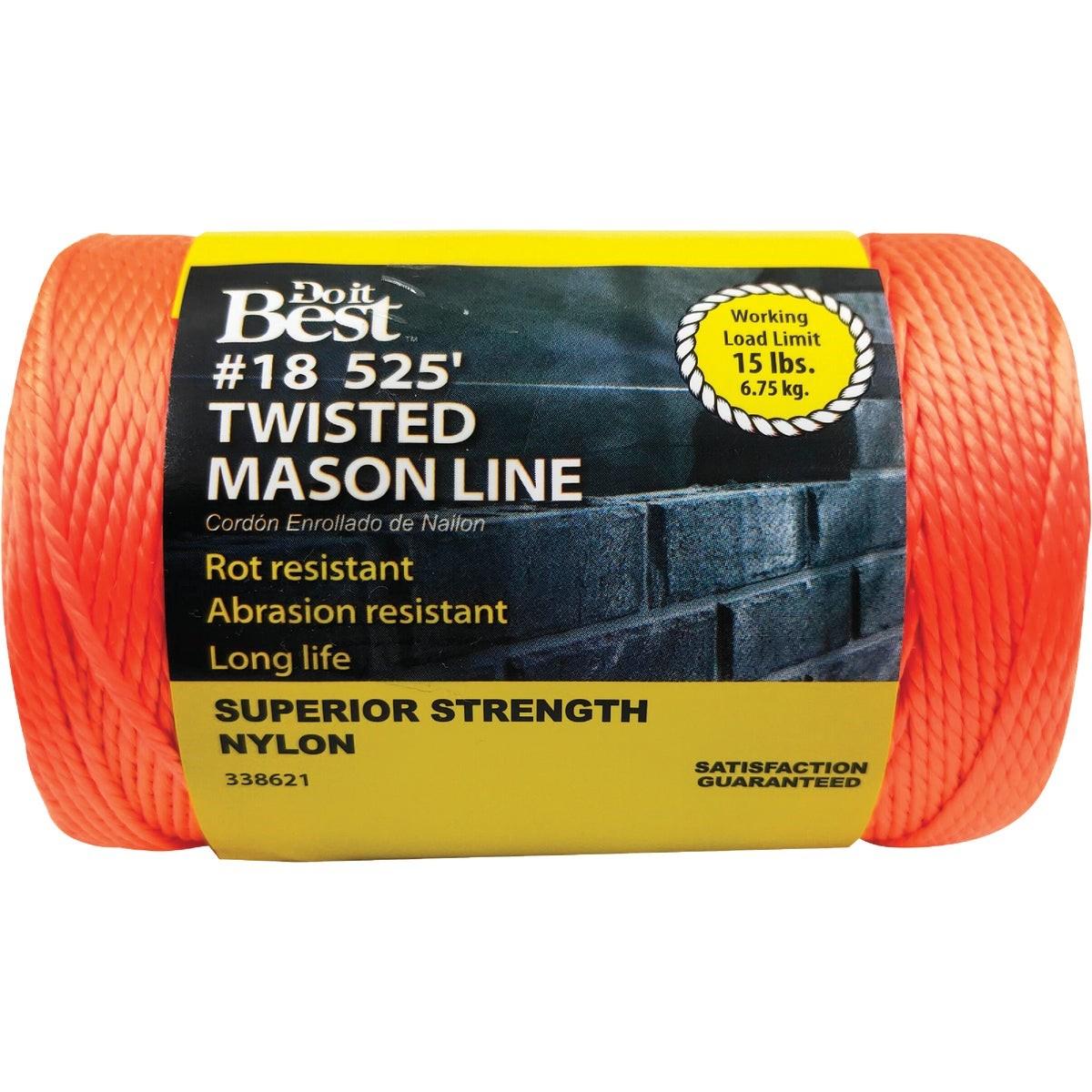 525 Ft. Fluorescent Orange Twisted Nylon Mason Line