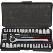 Standard/Metric 1/4 In. and 3/8 In. Drive Combination Ratchet & Socket Set (40-Piece)