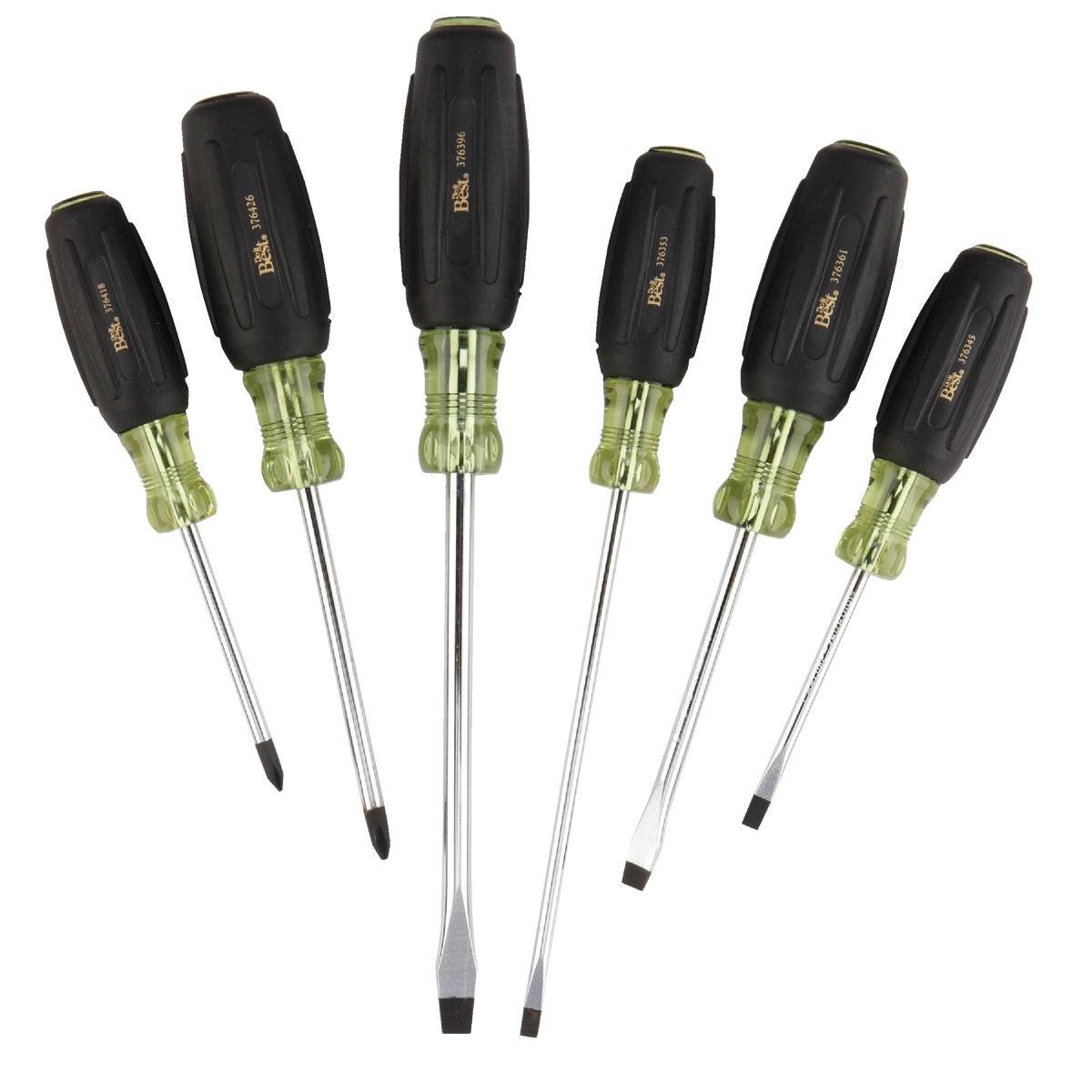 Professional Cushion-Grip Screwdriver Set (6-Piece)