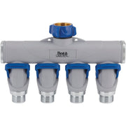 Best Garden Aluminum 4-Way Connector Hose Shutoff Manifold