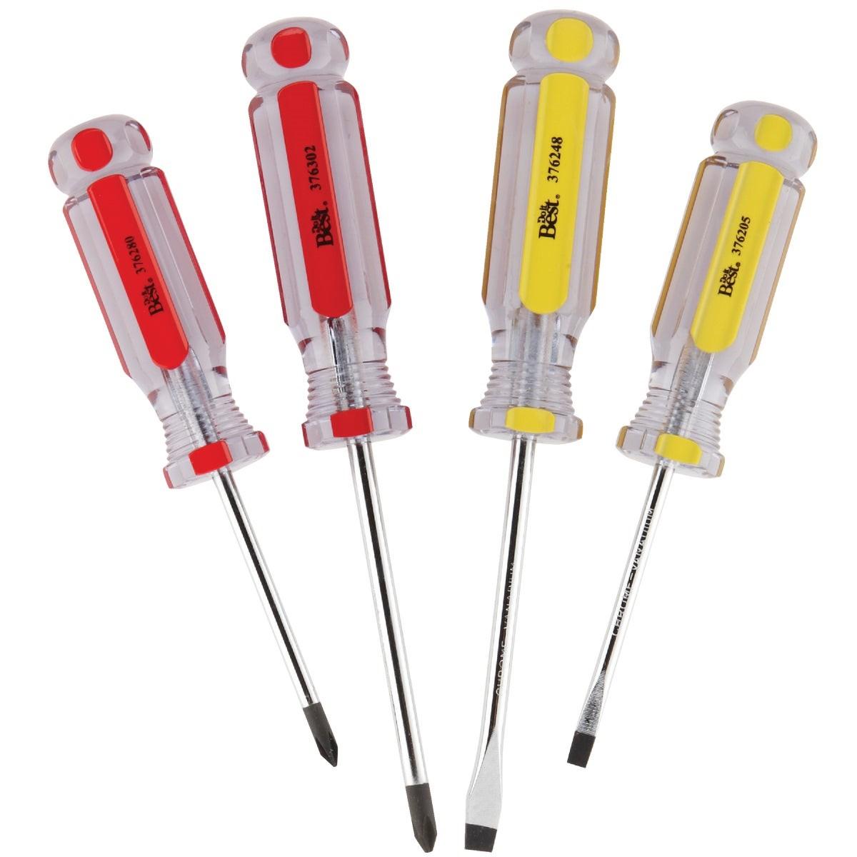Slotted & Phillips Screwdriver Set (4-Piece)