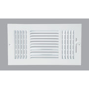 Home Impressions White Steel 7.76 In. Wall Register