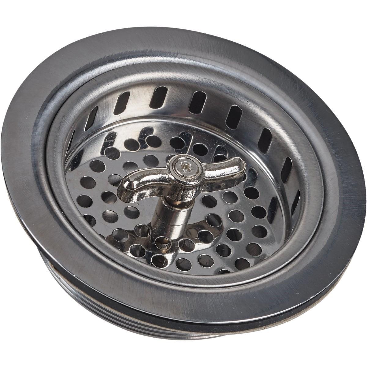 3-1/2 In. Chrome Turn 'n Seal Basket Strainer Assembly