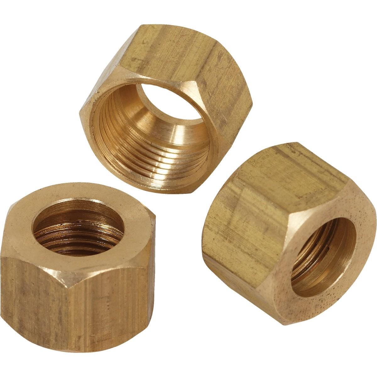 5/8 In. OD Brass Compression Nut (3-Pack)