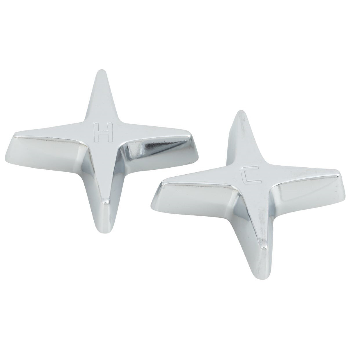 Cross Pattern Replacement Chrome Faucet Handle
