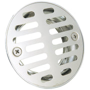 2 In. Cast Brass Shower Drain with 3-1/2 In. Stainless Steel Strainer