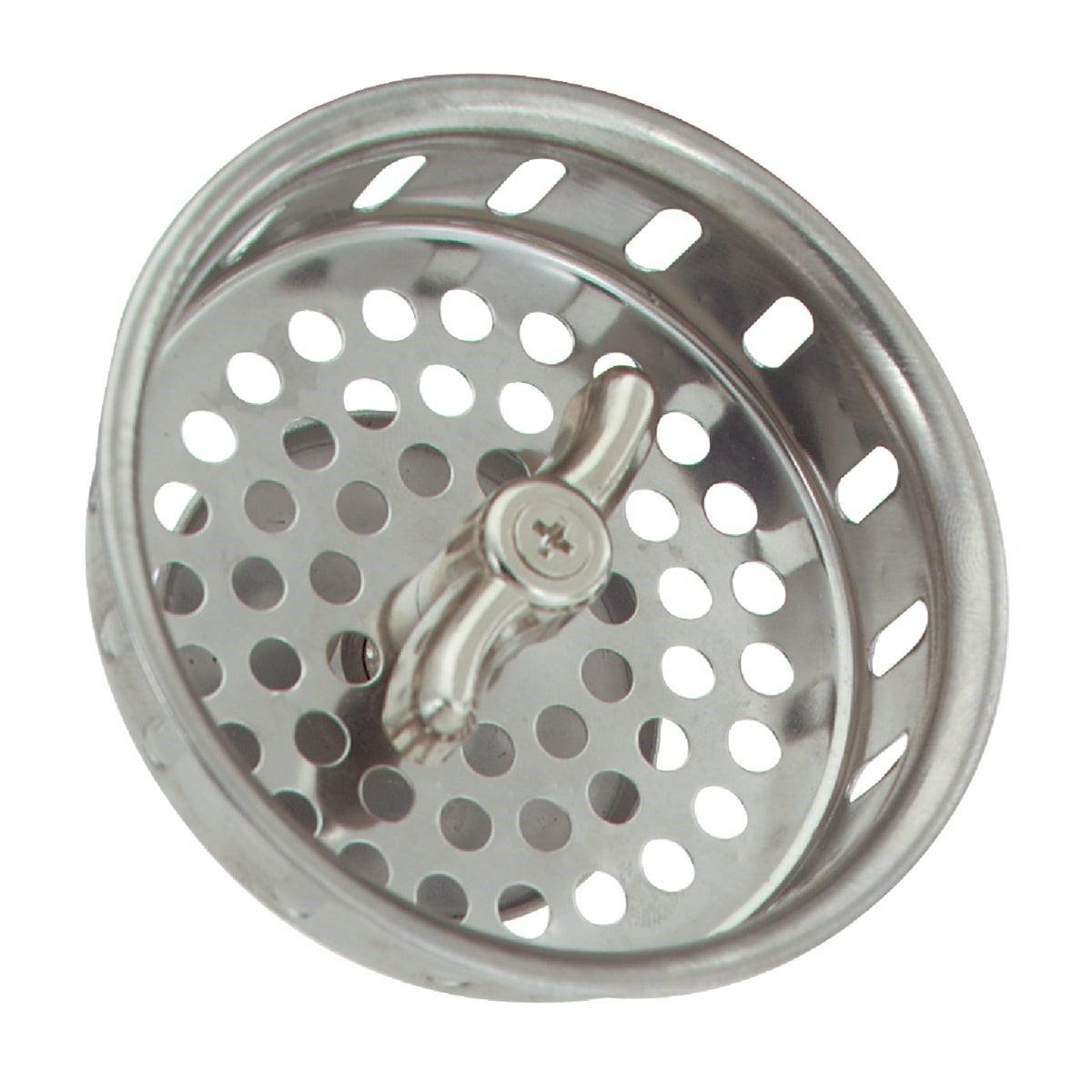 3-1/2 In. Stainless Steel Twist/Lock Basket Strainer Stopper