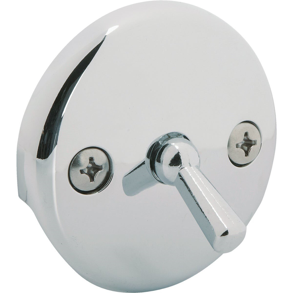 Two-Hole Chrome Bath Drain Face Plate