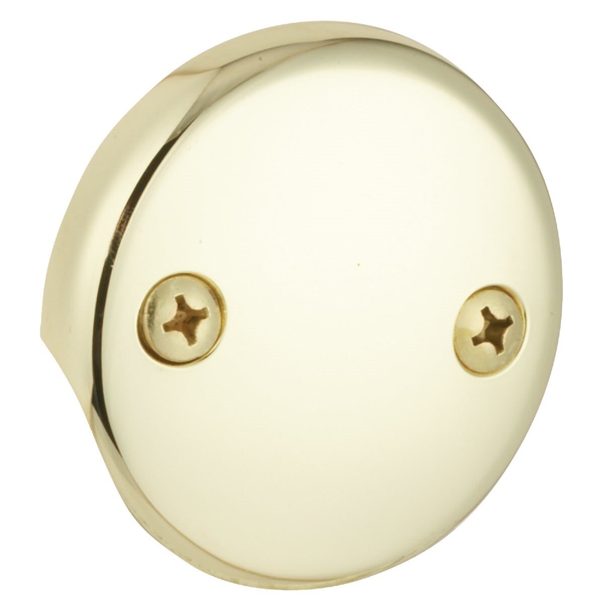 Two-Hole Polished Brass Bath Drain Face Plate