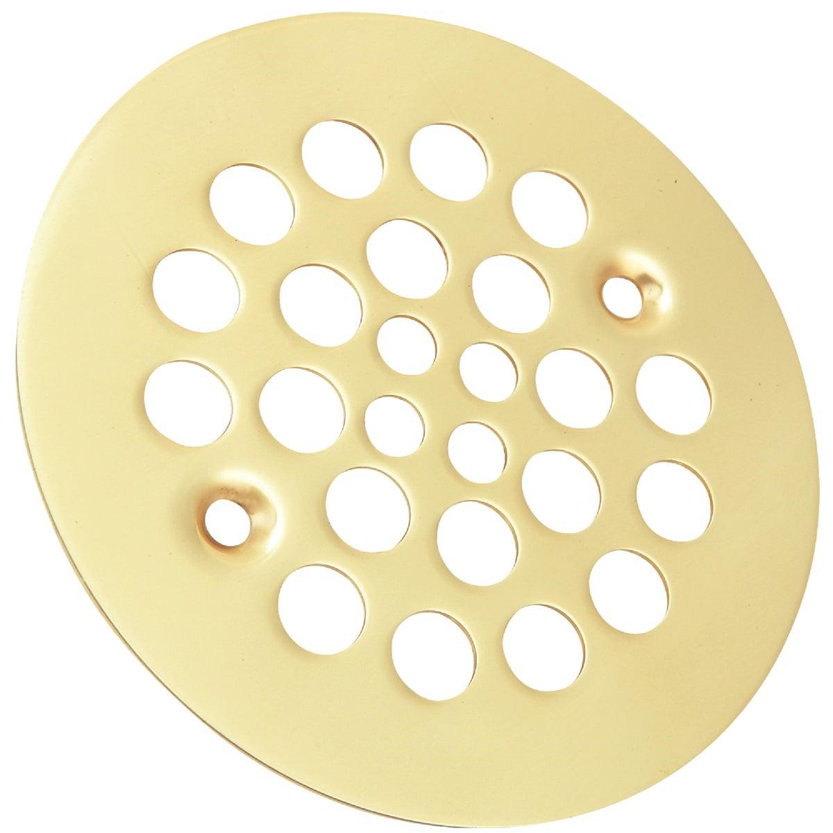 4-1/4 In. Polished Brass Shower Drain Strainer