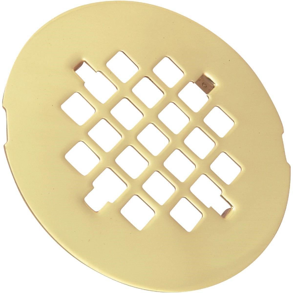 4-1/4 In. Polished Brass Snap-In Shower Drain Strainer
