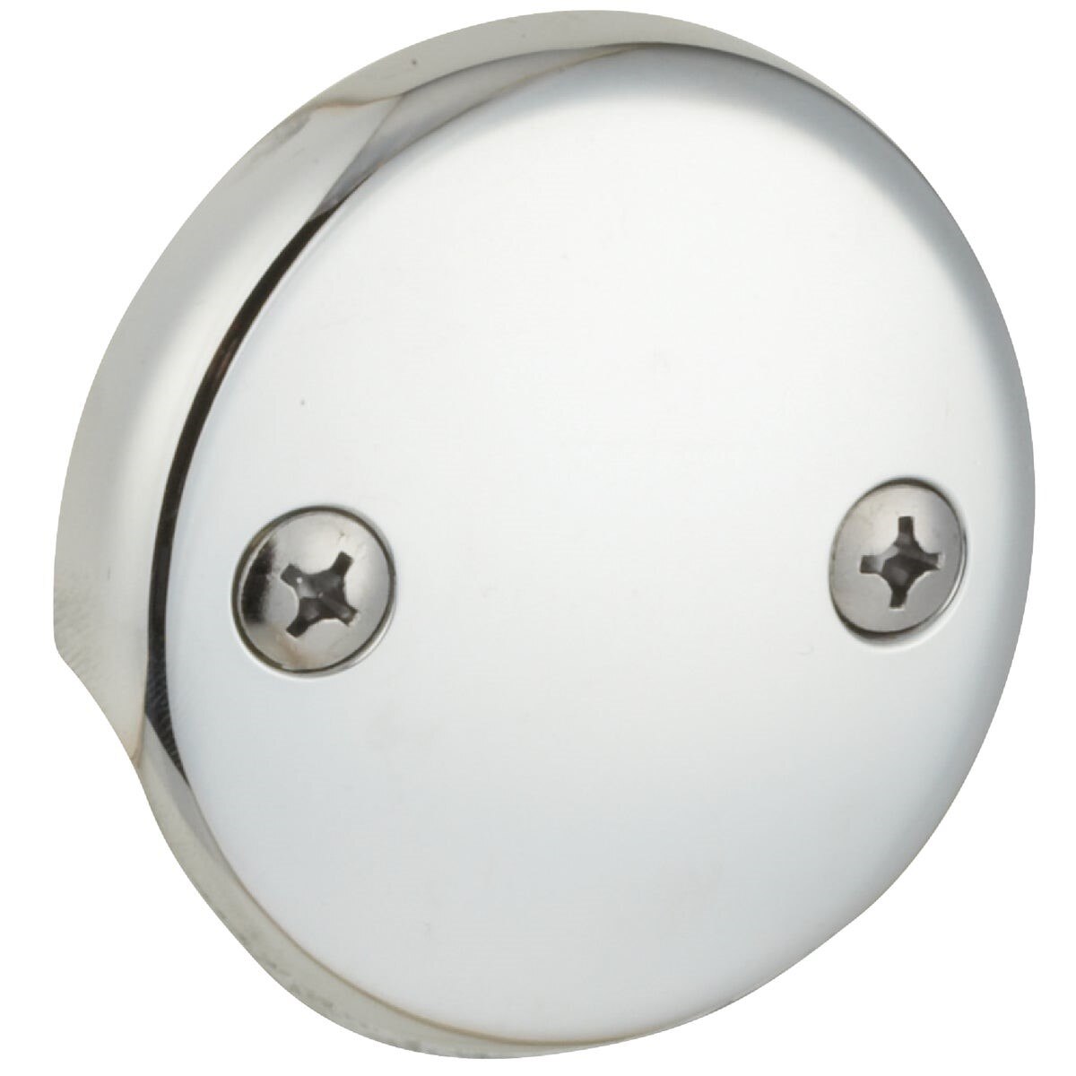 Two-Hole Chrome Bath Drain Face Plate