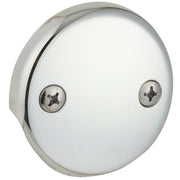 Two-Hole Chrome Bath Drain Face Plate