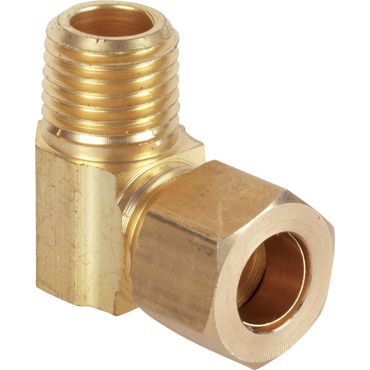 3/8 In. x 1/4 In. Male 90 Deg. Low Lead Compression Brass Elbow (1/4 Bend)