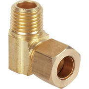 3/8 In. x 1/4 In. Male 90 Deg. Low Lead Compression Brass Elbow (1/4 Bend)
