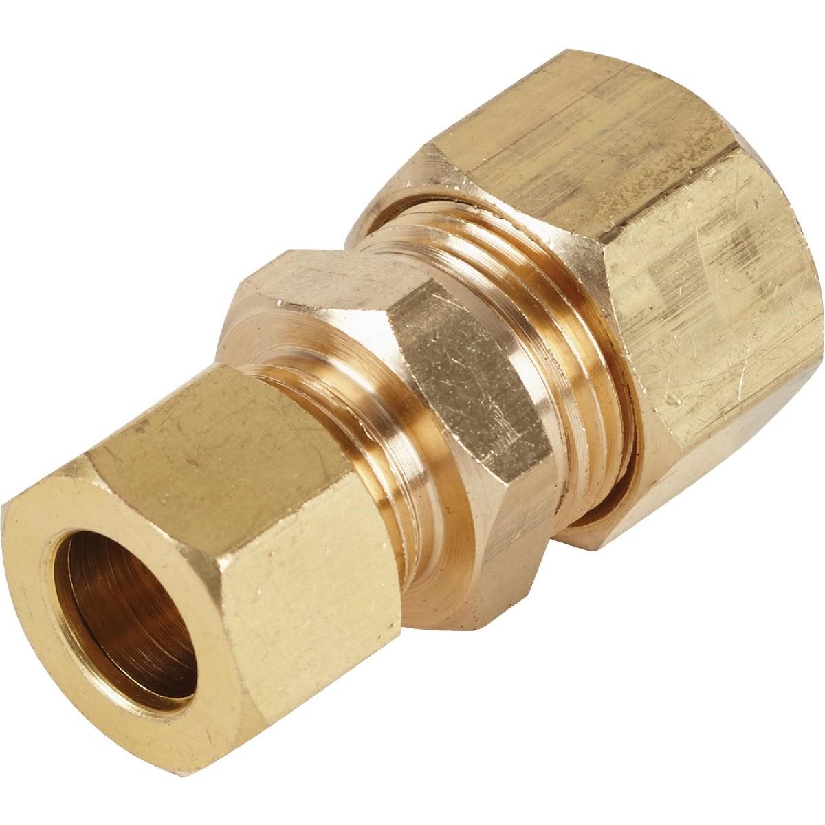 1/2 In. OD x 3/8 In. OD Brass Compression Reducing Union